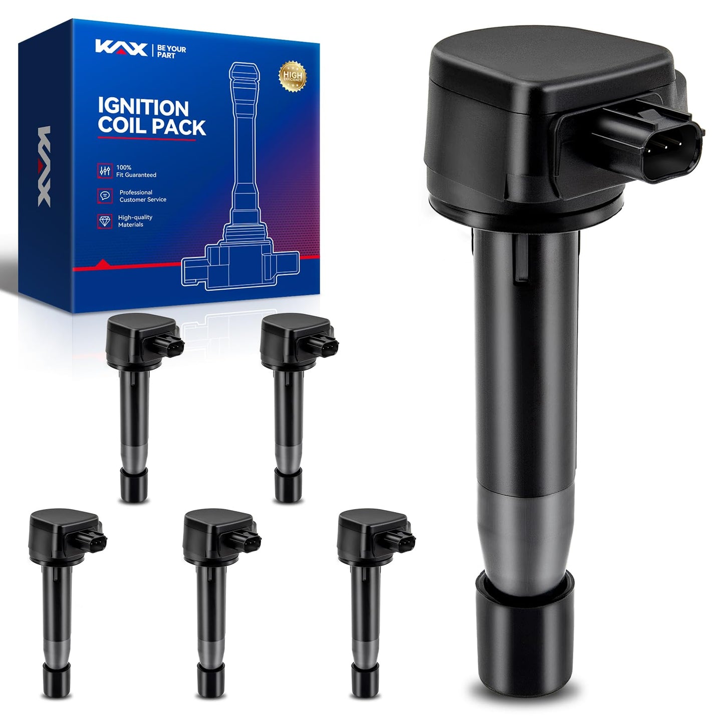 KAX Pack of 6 Ignition Coil Set for Honda Odyssey 2008-2017 3.5L, Accord 2008-2012 3.5L, Acura TL 2009-2014, Accord Crosstour 20