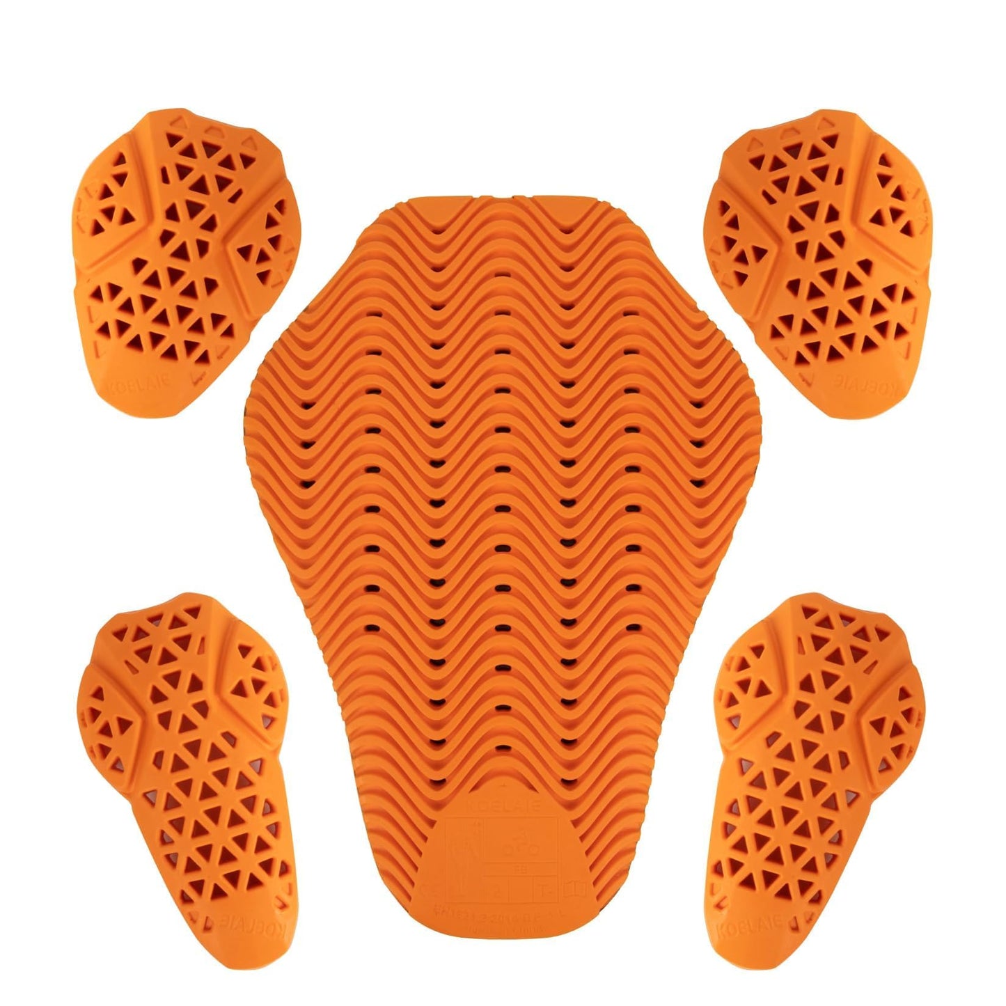 PSLER Full CE Level 2 Certified Motorcycle Armor Back Pad, Elbow and Shoulder Protection Pads Set for Motorcycle Jackets, 5PCS